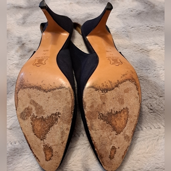 Yves Saint Laurent Black Slingback Heels  Size 8.5 - Picture 9 of 12